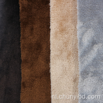 100 polyester aangepaste kleur hoogwaardige zachte handfeeling koraal fleece stof bank set stof voor jasdeken